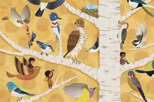 Illustration from Alice Fegan's "Wonder Seekers" Art Exhibit in partnership with Walking Mountains