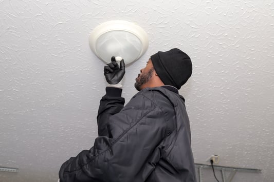 Changing Home Lightbulb