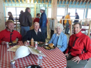 Markian Feduschak and Doug Dusenberry converse with the Frechettes