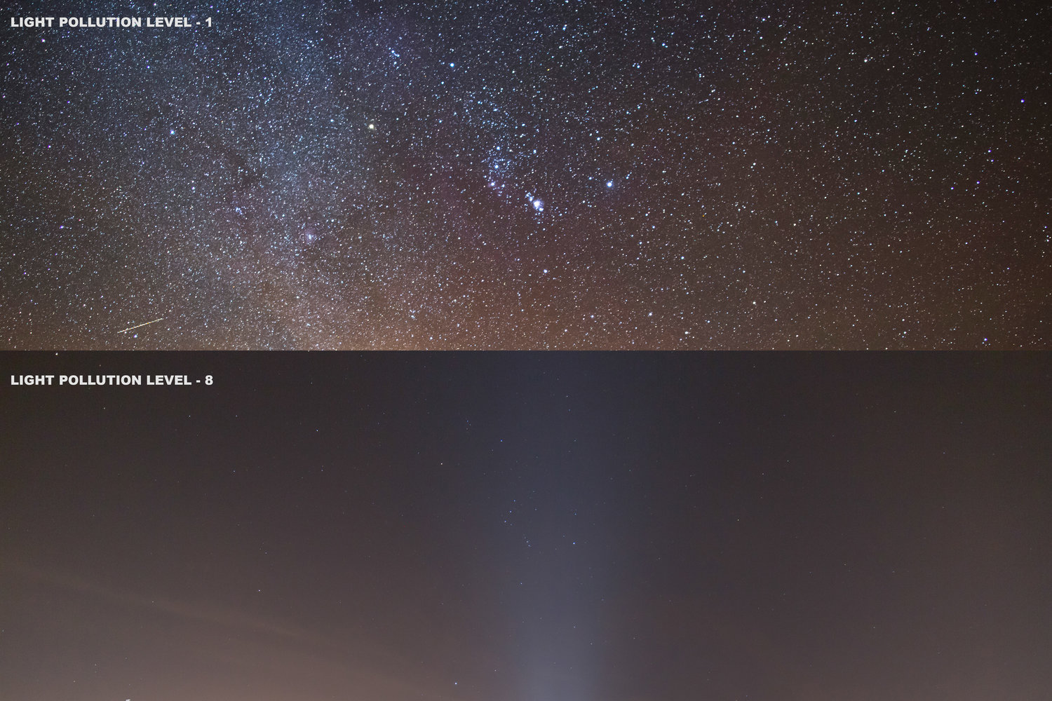 Light Pollution Level+8+vs+1