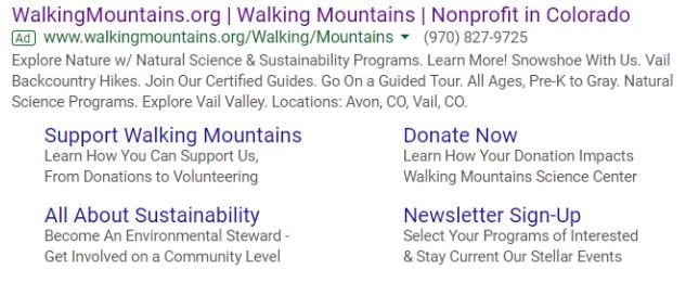 Non Profit Google Ad Grant PPC Campaign